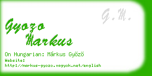 gyozo markus business card